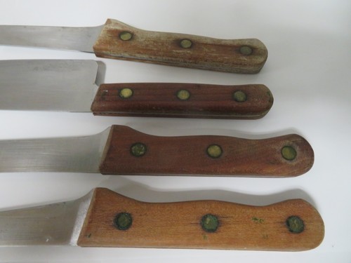 Set coltelli vintage Chicago posate 4 pezzi C42, C78, C61 e C66 noce - Foto 12 di 12