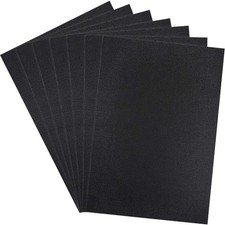 6 Pcs 14 Count Black Aida Cloth Cross Stitch Fabric 12x18 Inch Embroidery Pat...