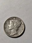 1942 Mercury Dime – No Mint Mark–90% Silver – 10C F