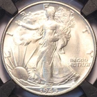 1945 S Walking Liberty Half Dollar, NGCX 9.5(MS65) Brilliant White Gem!