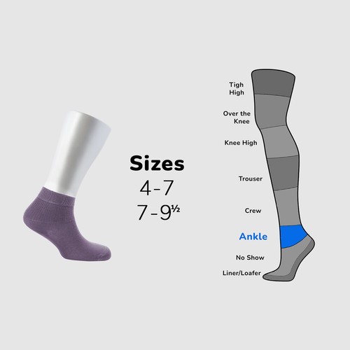 Cosyfeel® Women Loose Diabetic Ankle Socks 4-Pack Bamboo Material Seamless Toe - Picture 122 of 231