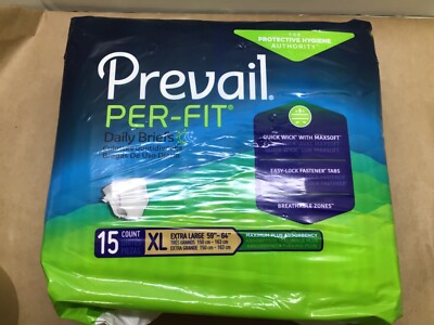 PREVAIL Per Fit XL Daily Briefs Maximum Absorbency Adult Incontinence 60ct Box