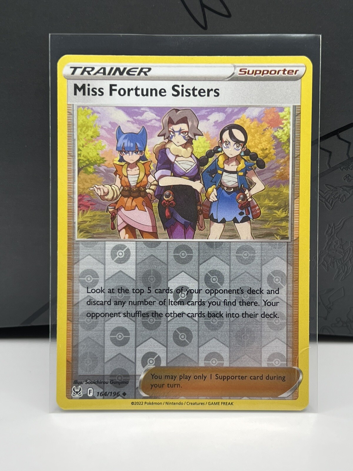 HOLO Miss Fortune Sisters 164/196 NM - REVERSE Lost Origin Pokemon Card