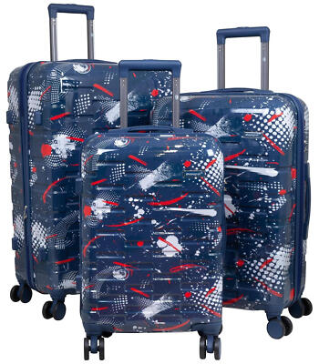 Trolley Koffer Gepäck Dehnfalte Print Motiv Einzeln o. Set Cespara Dunkelblau