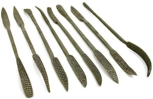 Sona 8 Piece Double Sided Heavy Wood Rasp Riffler File Set 9-3/4” 7408WFR - Picture 3 of 4