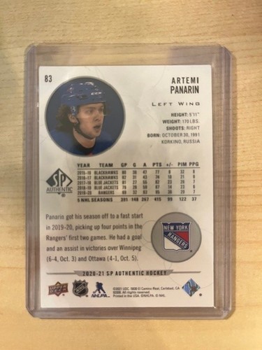 2020-21 SP Authentic Hockey Base Auswahl U Pick 1 - 100 - Bild 190 von 222