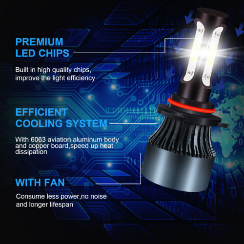 Bombillas LED delanteras 6000K para Cadillac Fleetwood 1987-1996 haz bajo y alto - Imagen 8 de 10