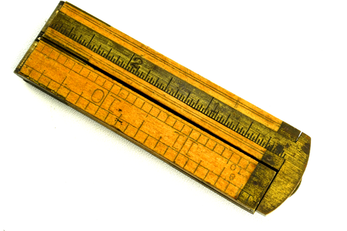 Pinza de regla Lufkin #386 de colección, marcada como "dañada" - Imagen 2 de 5