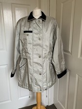 Fleet Street Womens Trench Coat Jacket Size M (uk 14) Hard Shell All Weather