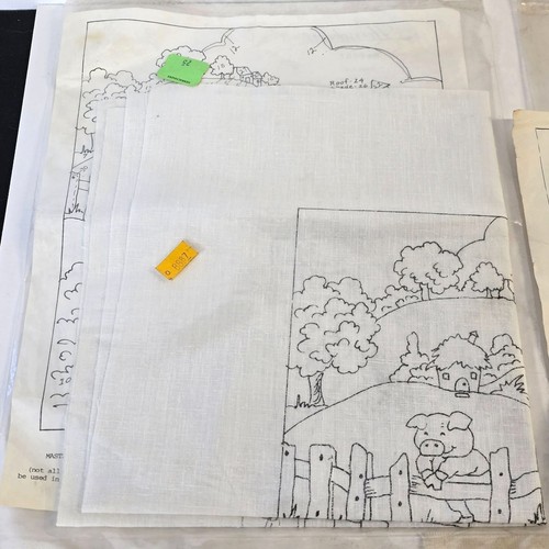 Herrschners Ball Point Paint Embroidery 5 Printed Panels Nursery Disc. RARE - Picture 3 of 10