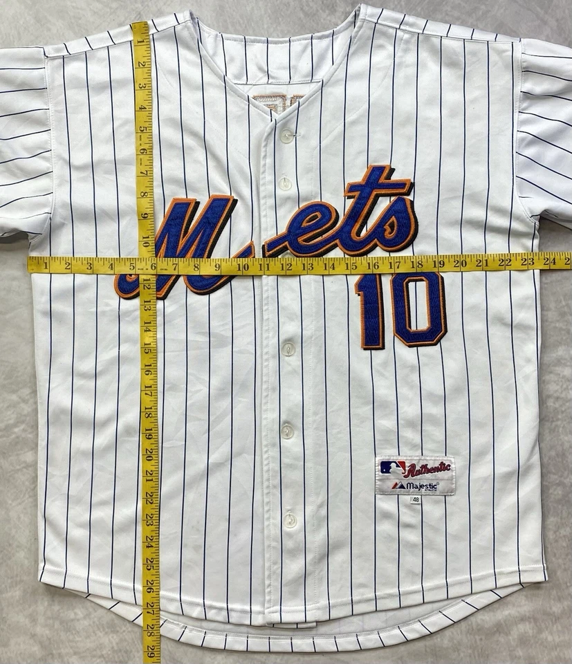 New York Mets Jersey Sheffield #10 Size 48 Authentic Majestic 2009 White - Image 4 of 4