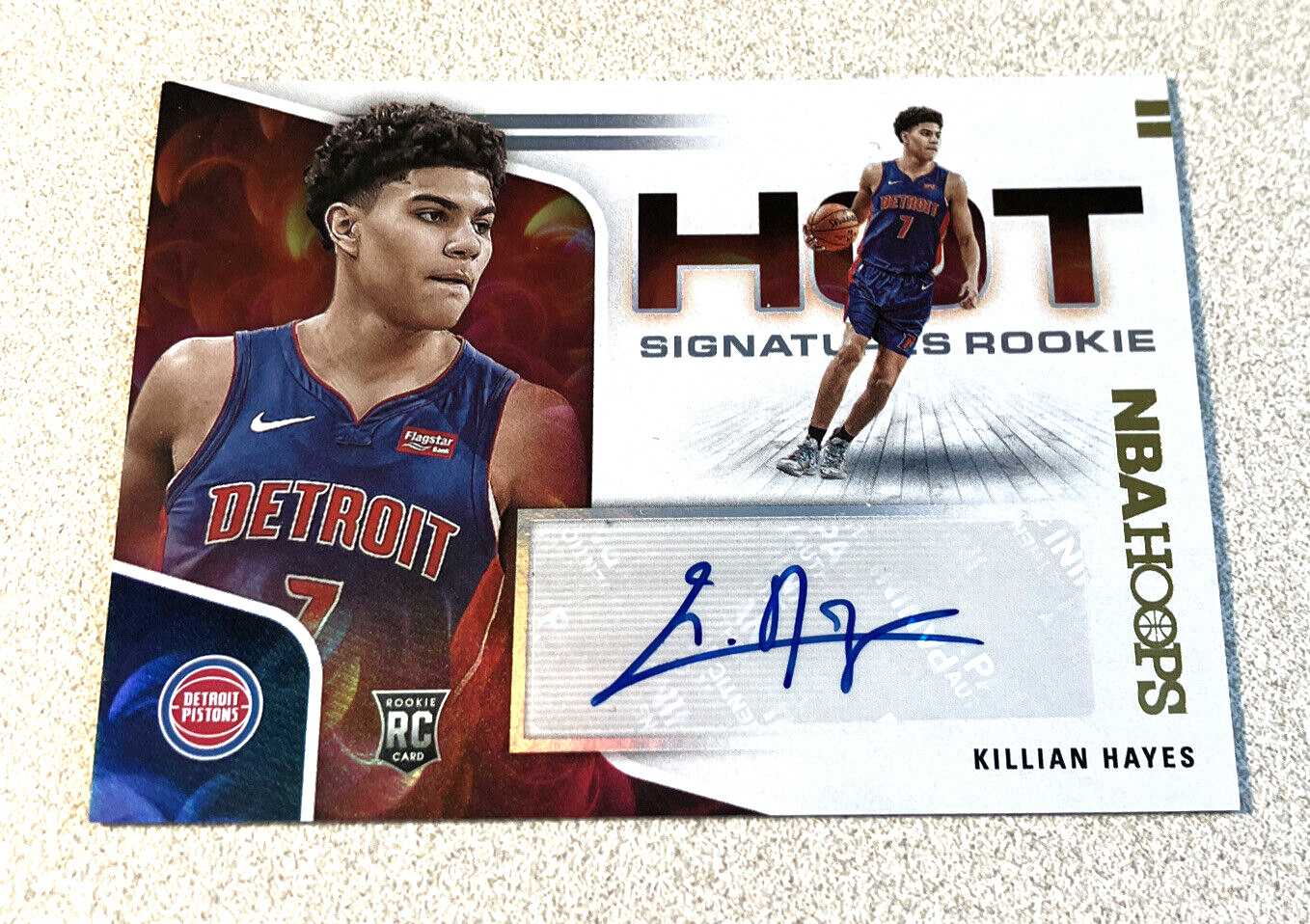 2020-21 Panini Hoops Hot Signatures RC Auto #HR-KHY Killian Hayes Pistons