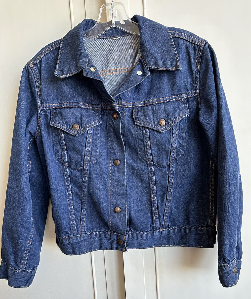 Vtg 60s Levi's White Tab Big E Denim Jean Snap Jacket M Vtg 60s Levi's White Tab Big E Denim Jean Snap Jacket M