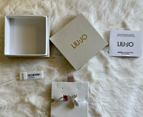 Bellissimo anello Liu*Jo personalizzato pietra preziosa oro rosa e trasparente/taglia EU 12/UK O💫 - Foto 13 di 23