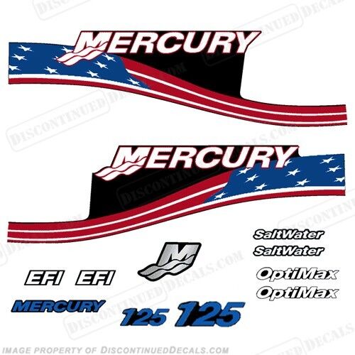 Se adapta a las calcomanías Mercury personalizadas de bandera estadounidense todas las opciones de potencia disponibles - Imagen 4 de 12