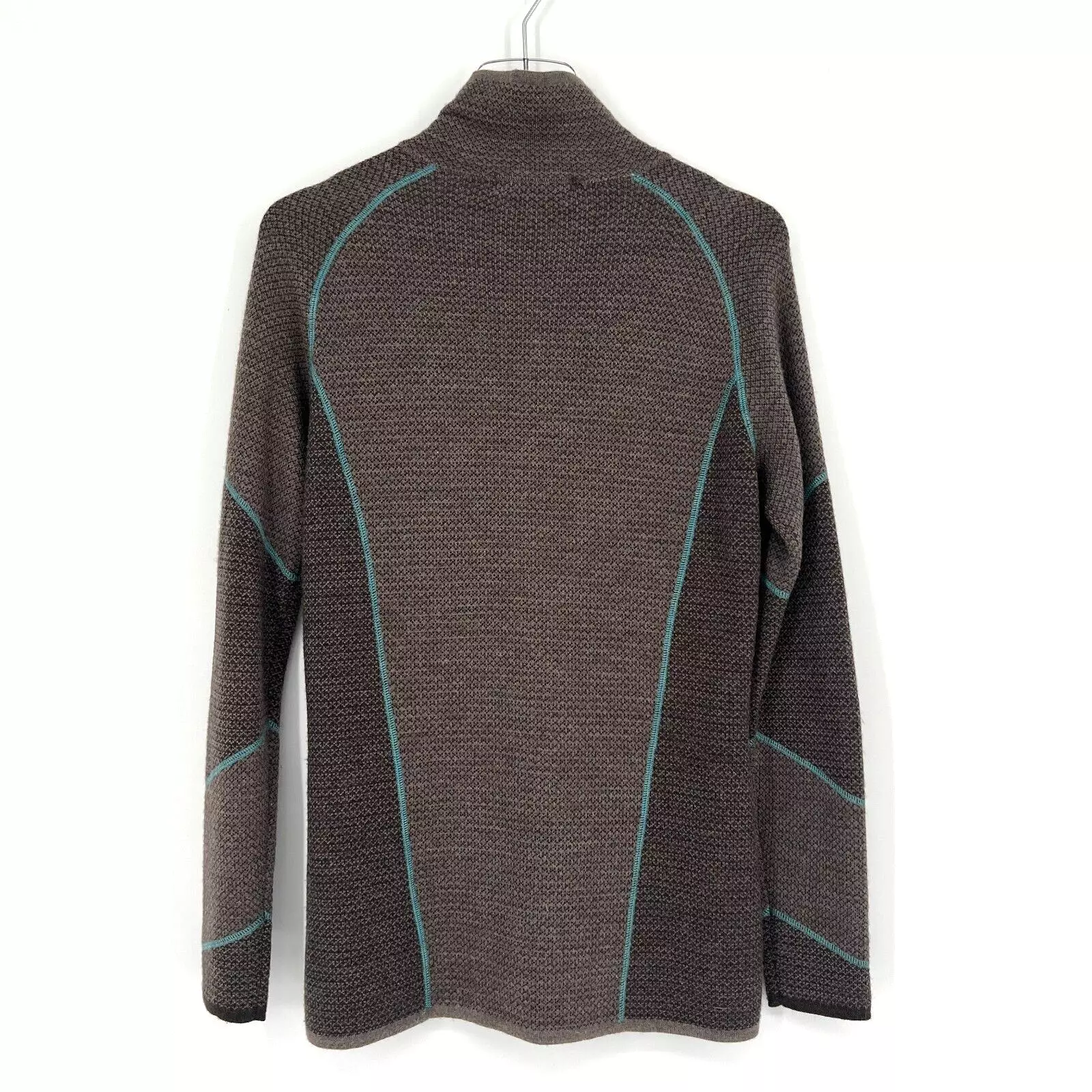 smartwool zip up mockneck wool blend sweater coat jacket