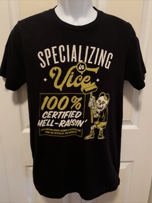 Bella Canvas Specializing in Vice Hell-Raisin Womens Graphic T Shirt Black Sz M 