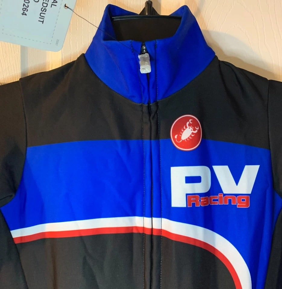 Traje de velocidad Castelli CX para hombre talla S NUEVO almohadilla térmica para besos L0264 ciclismo carreras LS Foto 3 de 4