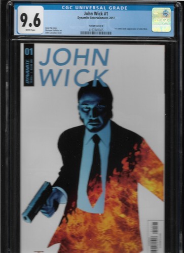John Wick #1 (2017) Dynamite CGC 9.6 biały 1. aplikacja. John Wick wariant pokrowiec D - Zdjęcie 3 z 12