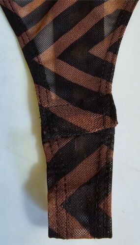 IRIS - Sheer Geometric Pattern Teddy, colors Coffee and mocha, size: M - Picture 3 of 12