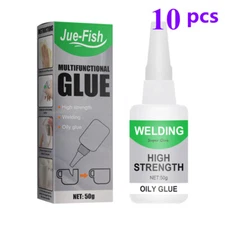 1~10x Jue Fish Welding High-Strength Oily Glue Uniglue Universal Super Glue 50g