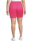 Just My Size Women’s Elastic Waist Stretch Bright Rose Shorts 1X NEW — photo 3