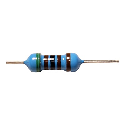 5 Résistances 100 K Ohms 1/4 Watt Film Métallique 1% - Neuf Made In France