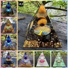Orgonite Pyramid Chakra Energy Healing Crystal Spiritual Decor Meditation Stone