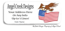 USA American Flag Bald Eagle Personalized Return Address Labels