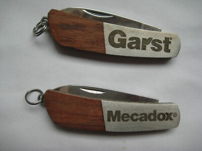 2 Advertising Pocketknives, Garst Seed Mecadox Stafac | eBay