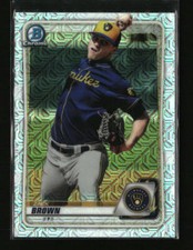 2020 Bowman Chrome Prospects Mojo Refractor Zack Brown #BCP-34 Milwaukee Brewers