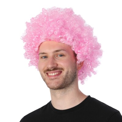 Baby rosa Afro Perücke Unisex Kostüm Zubehör Spaß Clown Halloween
