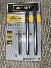 NEW DEFIANT 2 PACK LASER POINTER STYLUS BALL POINT PEN SMARTPHONES  TABLETS ED1