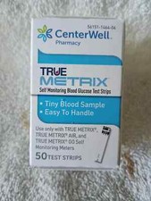100 True Metrix/Centerwell Blood Glucose Test Strips New, Sealed Exp 1/2026 