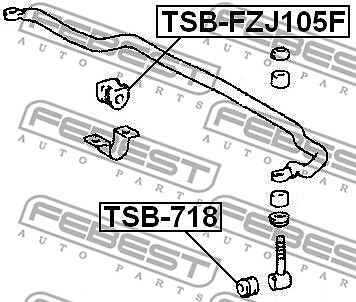 TSB-718 FEBEST Tie Bar Bush for LEXUS,TOYOTA,TOYOTA (FAW)