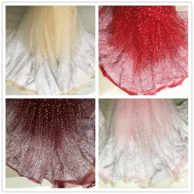À Pois Organza Floqué Tulle Tissu Maille Filet Dentelle Robe Mariage Décor Craft - Photo 1/4