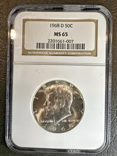 1968 D KENNEDY Half Dollar * NGC MS65 * UNCIRCULATED * Brown Label *