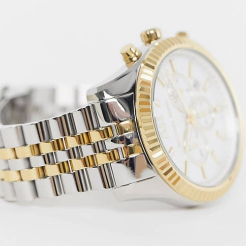 NWT Gold and Silver Michael Kors Lexington Men's Watch, Stainless Steel for Men