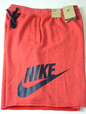 Nike Sportswear Men's Sport Essentials Terry Alumni Shorts Red Heather NWT