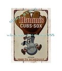 1968 baseball SCHEDULE retro beer memorabilia metal tin sign house wall art