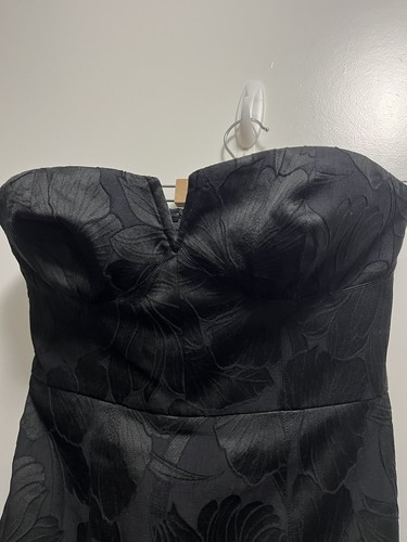 NWT J. Crew Collection strapless sheath dress in leaflet jacquard Black Size 2 - Picture 7 of 11