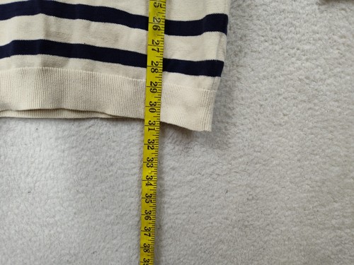 Gap Kids Girls Sweater XXL Cream Strip Cotton Knit Long Sleeve Pullover - Picture 7 of 17
