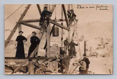 Western Gold Mining Scene ''Our Fortune'' RPPC Golden Queen Mine California? 1910s