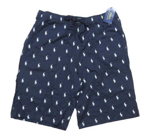Polo Ralph Lauren Big & Tall Men's Navy All Over Pony Print Jersey Sleep Shorts