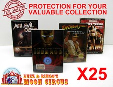 25x DVD WITH SLIPCOVER SIZE DV3 -CLEAR PLASTIC PROTECTIVE BOX PROTECTOR SLEEVE