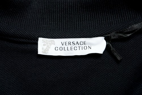 Versace Collection Men's Black Short Sleeve Polo Shirt - Picture 6 of 6
