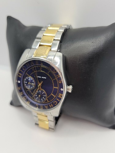 MICHAEL KORS MK6195 Women's Stainless Steel Analog Blue Dial Quartz Watch AM183 - Picture 3 of 11