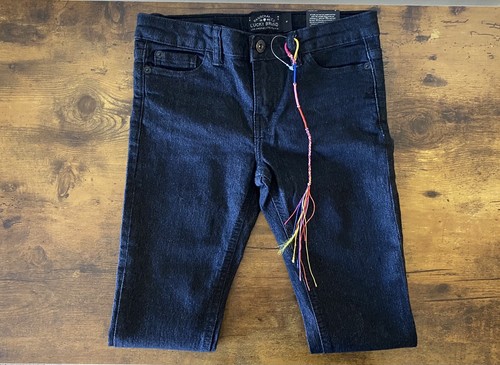 Lucky Brand Girls 8 Zoe Skinny Jeans Comfort Stretch Denim Dark Wash Low Rise - Picture 14 of 16
