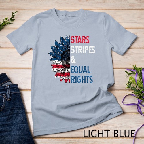 Stars Stripes And Equal Rights 4th Of July Women's Rights 1 Unisex T-shirt - Picture 6 of 15