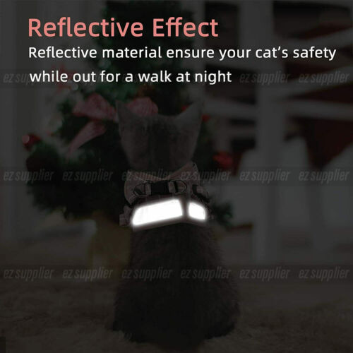 Kitten Dog Cat Walking Harness Lead Leash Collar Pet Vest Mesh Adjustable HOT - Picture 7 of 14